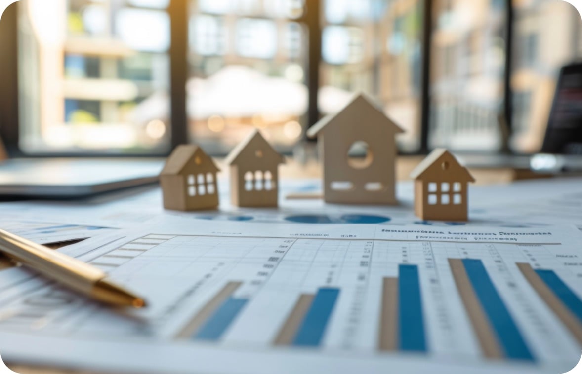 Property performance reporting alongside multi-family housing models