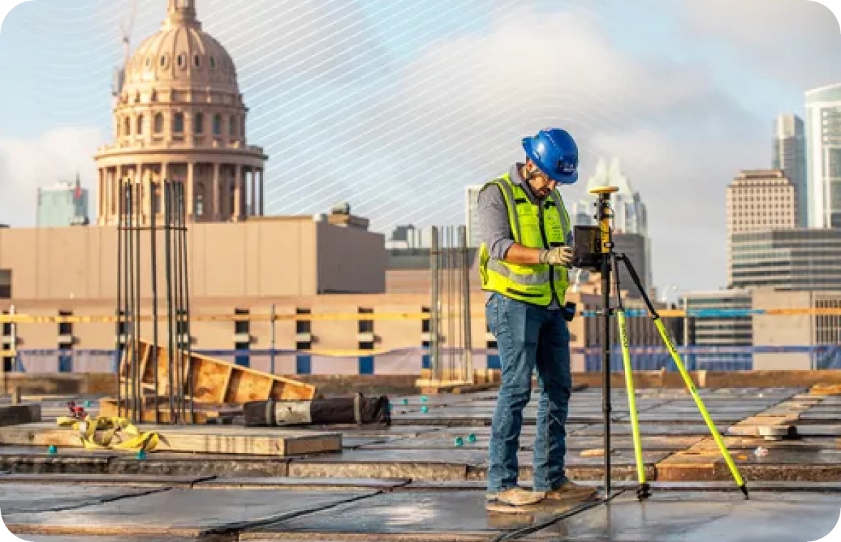Surveyor on a job site